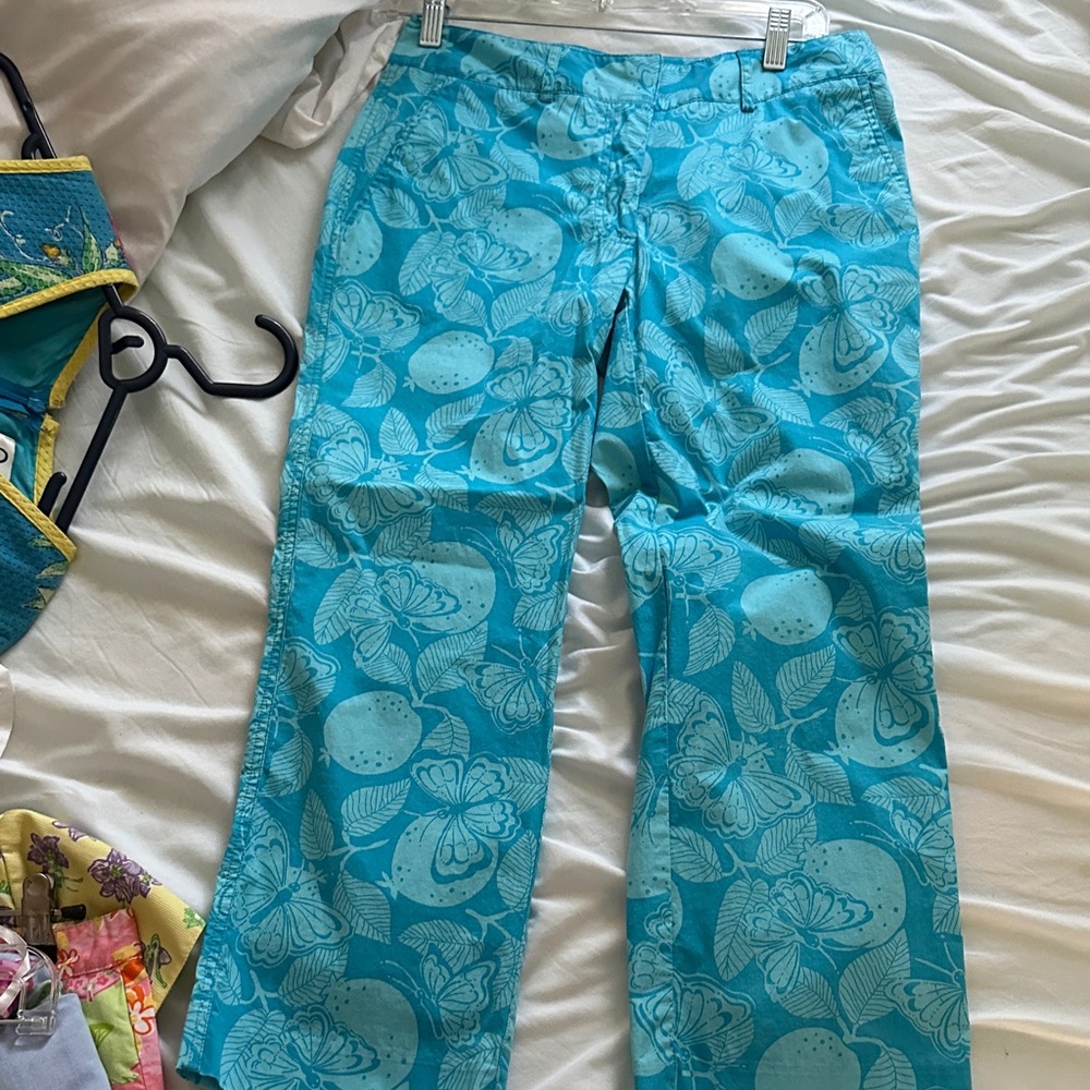 Lilly Pulitzer Blue Floral Pants